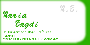 maria bagdi business card